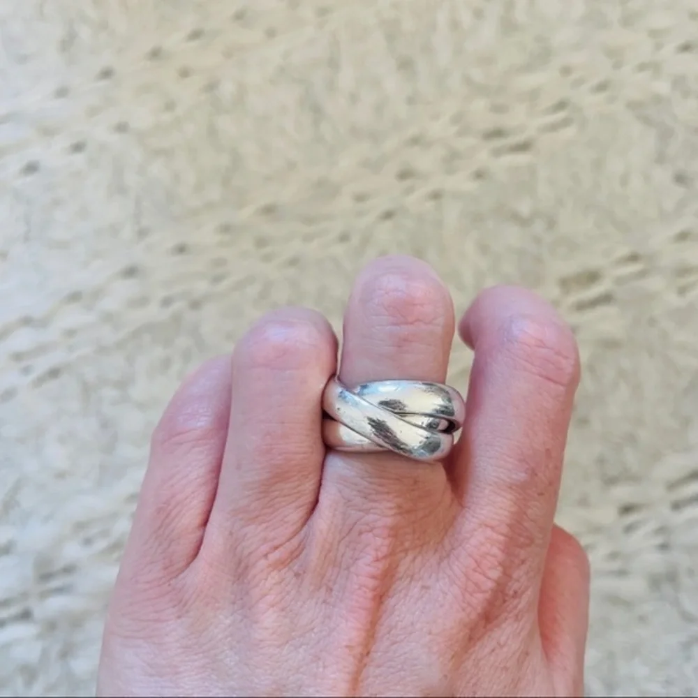 🪙 VINTAGE Sterling Silver Rolling‎ Ring, Reliquary SF, Size 6